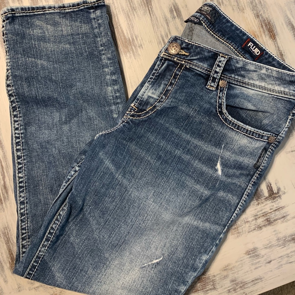 Silver boyfriend jeans